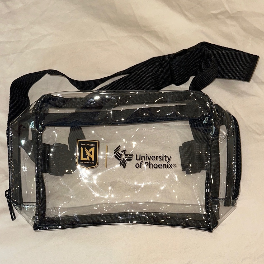 LAFC Clear Stadium Crossbody Bag with Black Strap